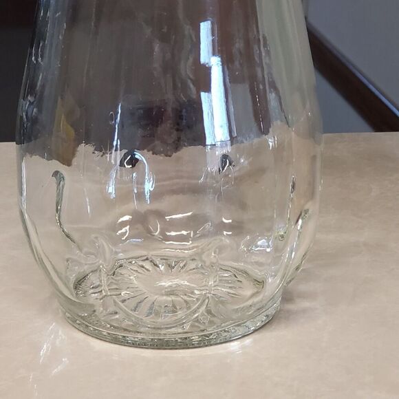 Vintage 1970s Log Cabin Glass Syrup Dispenser Pitcher - Picture 5 of 8